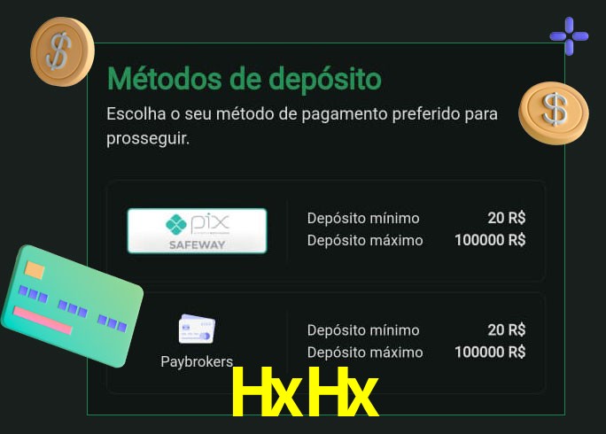 O cassino HxHx oferece uma grande variedade de métodos de pagamento